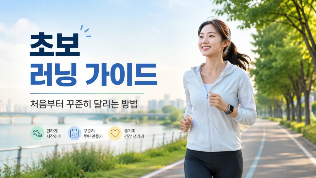 초보 러닝 가이드 처음부터 꾸준히 달리는 방법을 표현한 여성 러너 대표 이미지